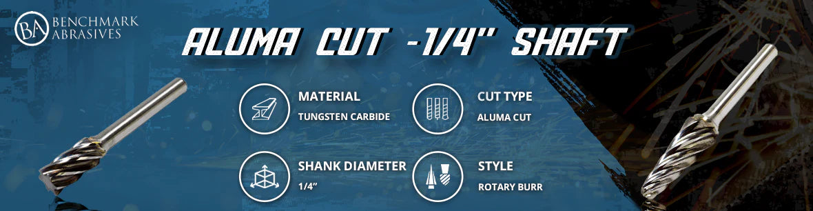 Aluma Cut 1/4" Shaft Carbide Burrs