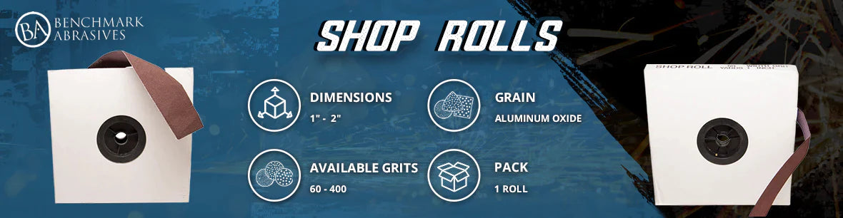 shop rolls and emery cloth banner