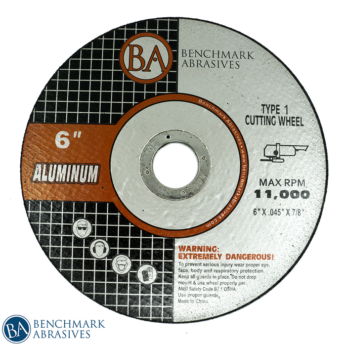 Thin Cut-off Wheel for Aluminum 6" x .040 x 7/8"