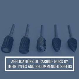 Applications of Carbide Burs by Their Types and Recommended Speeds