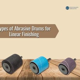 Types of abrasive drums for linear finishing