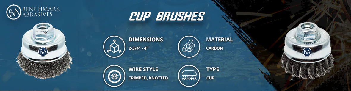 Knotted Cup Brushes & Crimped Cup Brushes