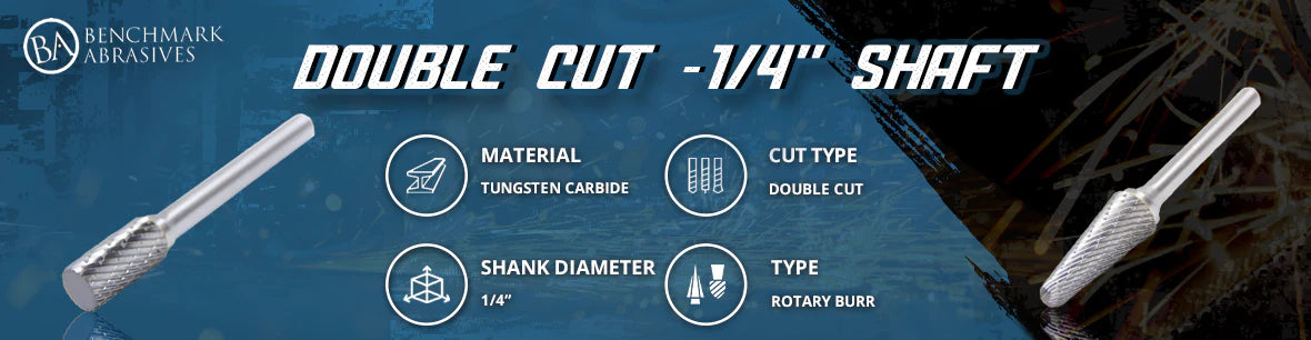 Double Cut - 1/4" Shaft Carbide Burrs