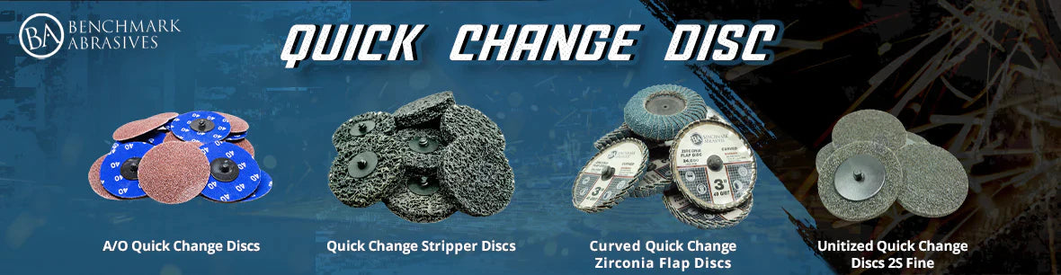Benchmark Abrasives 3" Roloc A/O Quick Change Sanding Discs – 24 Grit, Aluminum Oxide, 100-Pack (BM-QC3A24_Q100)
