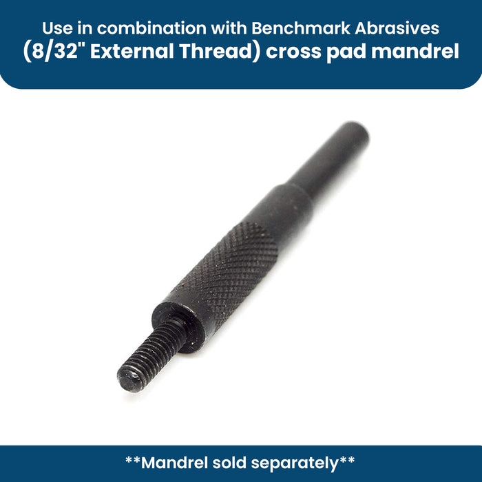 1-1/2" x 1/2" x 8/32" Aluminum Oxide Cross Pad - 5 Pack