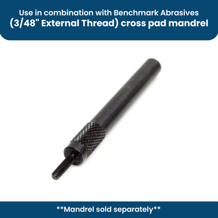 1" x 3/8" x 3/48" Aluminum Oxide Cross Pad - 5 Pack