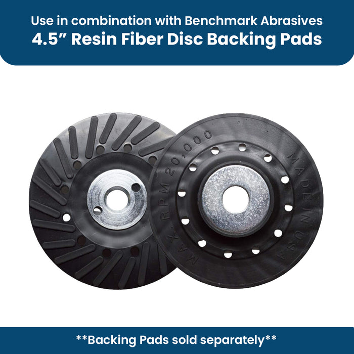 4-1/2" x 7/8" Ceramic Resin Fiber Discs - 25 Pack