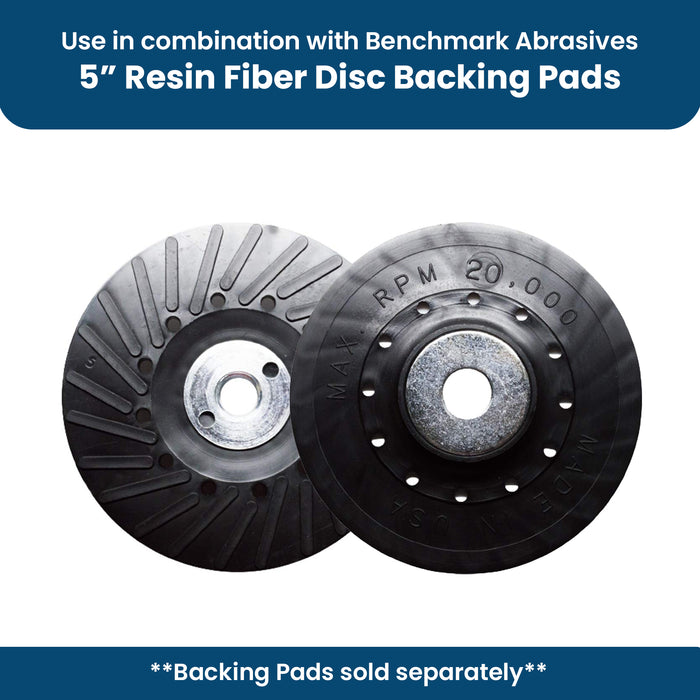 5" x 7/8" Aluminum Oxide Resin Fiber Disc - 25 pack