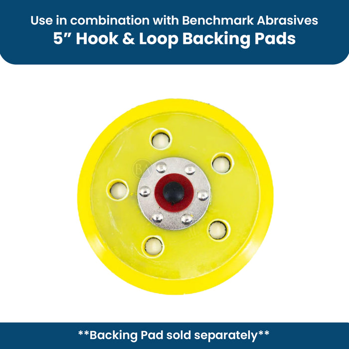 5" Premium Purple Film Backed 5 Hole Hook & Loop Discs - 50 Pack