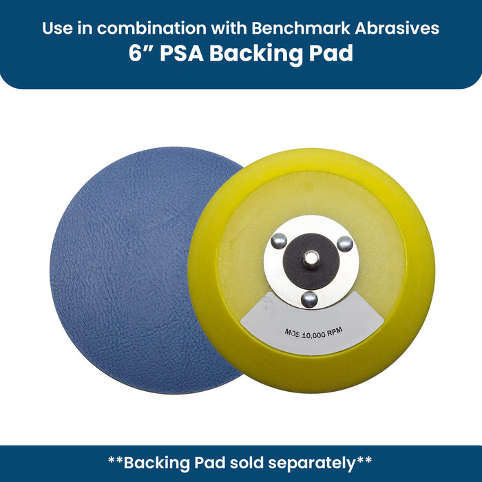 6" Premium Purple Film Backed No Hole PSA Discs w/ Tab - 50 Pack