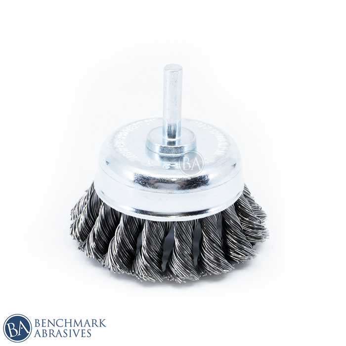 3" x 5/8"-11 Knotted Cup Brush - Carbon Steel