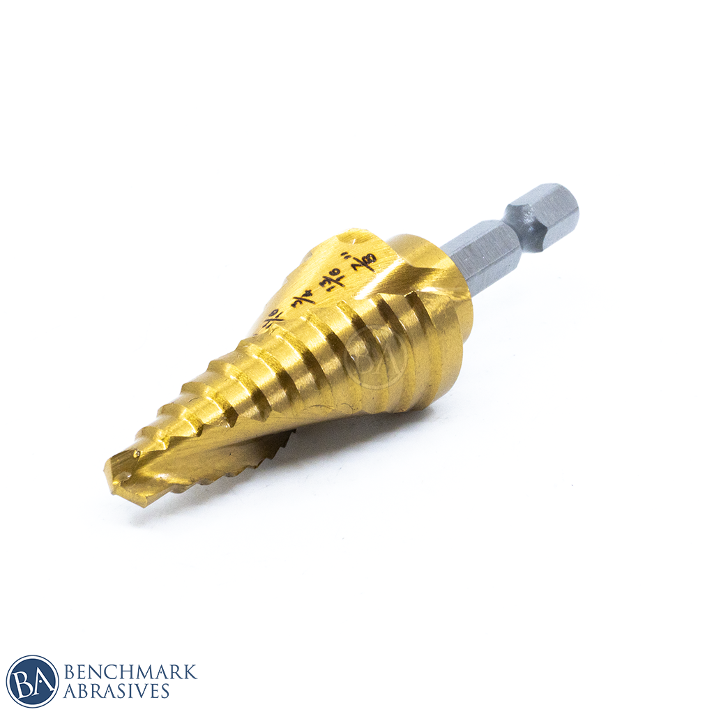 Economy Titanium Coated Step Drill Bit 1 4" 7 8"