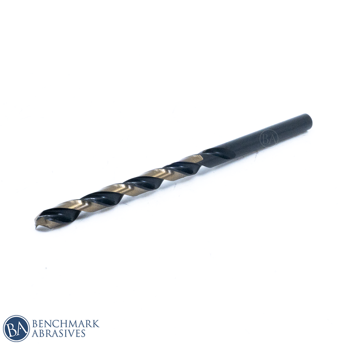 3/16” HSS Black & Gold Jobber Length Drill Bits - 12 Pack