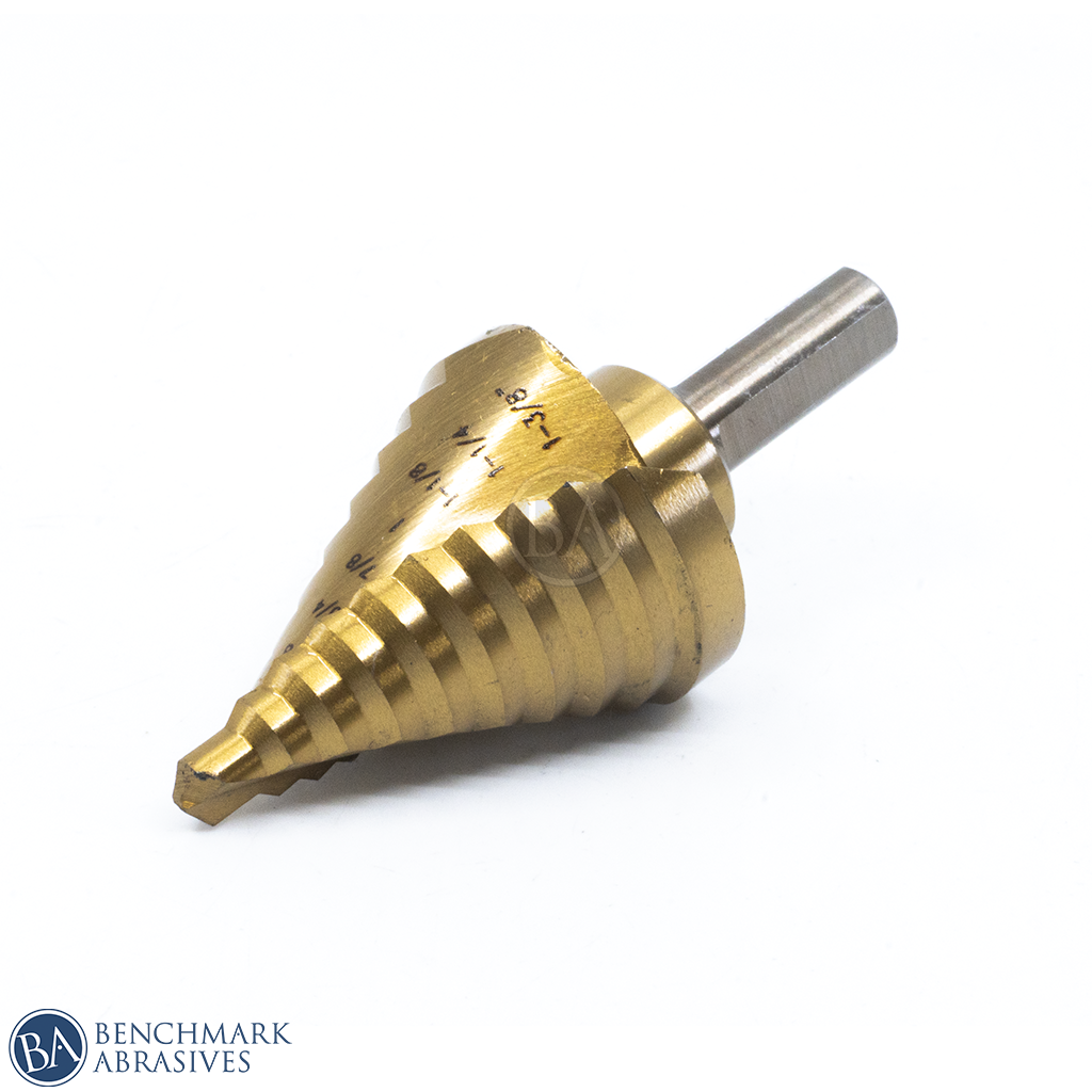 Economy Titanium Coated Step Drill Bit 1 4" 1 3 8"