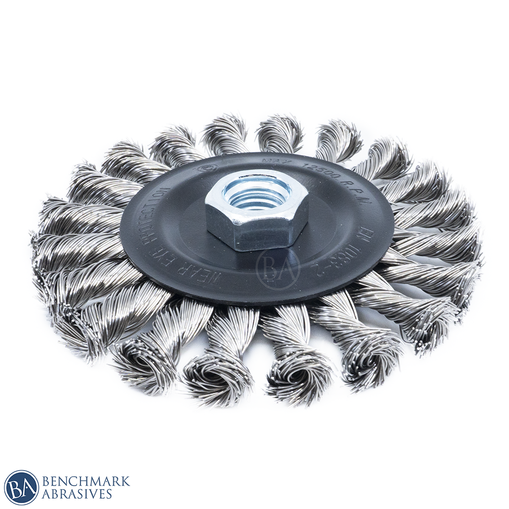 4 1 2" Standard Twist Knot Wire Wheel Stainless Steel