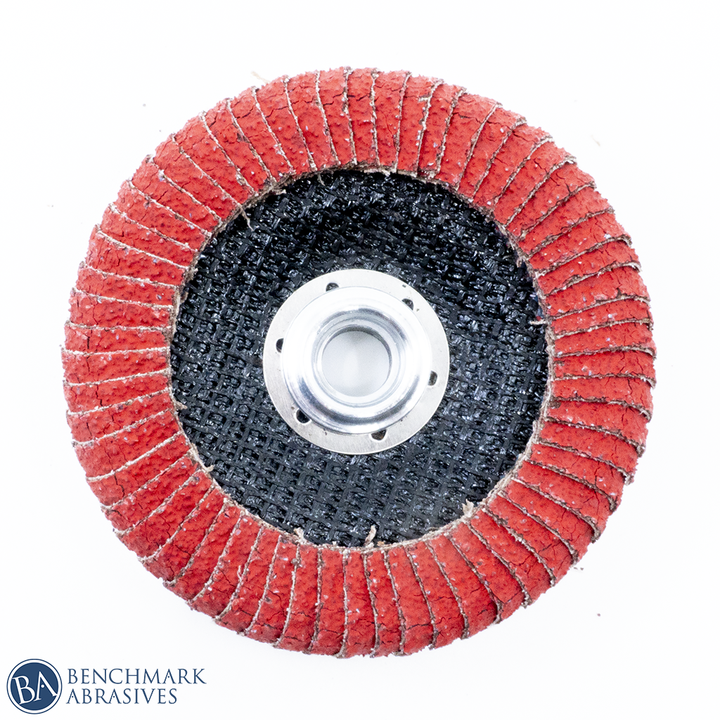 4-1/2" X 5/8"-11 T27 Curved Ceramic Flap Discs For Fillet Welds - 1 Piece