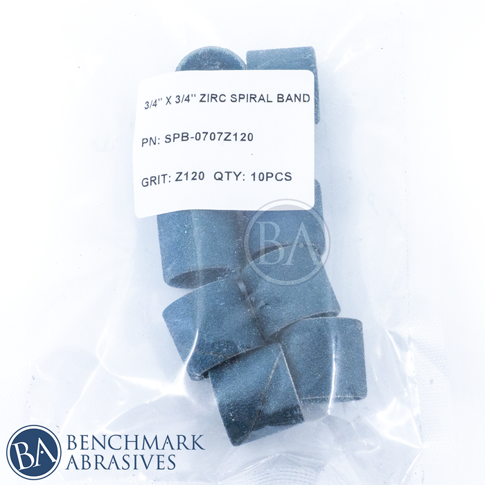 3/4" x 3/4" Zirconia Spiral Band - 10 Pack