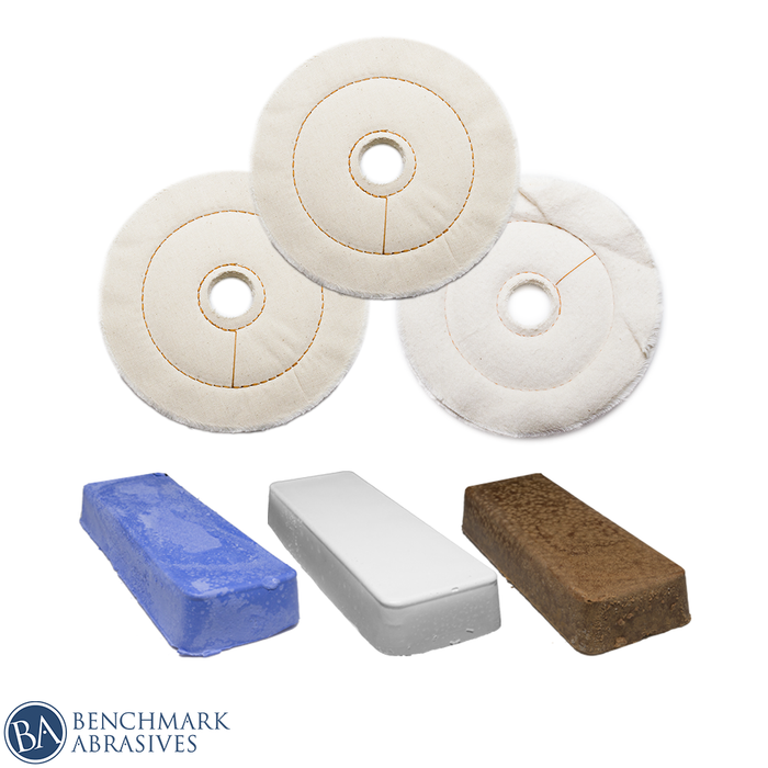 Plastic And Acrylics 3-Step Kit For Bench Grinders