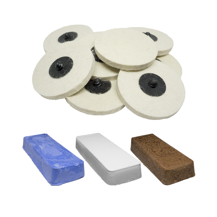 Plastic And Acrylics 3-Step Buffing Kit For Die Grinder – 3”