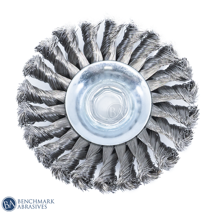 4" X 5/8"-11 Knotted Cup Brush - Stainless