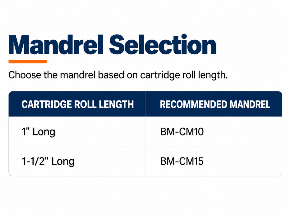 Cartridge Roll Mandrel