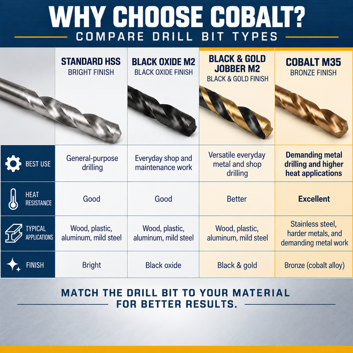 Cobalt Drill Bit Set - 29 Piece