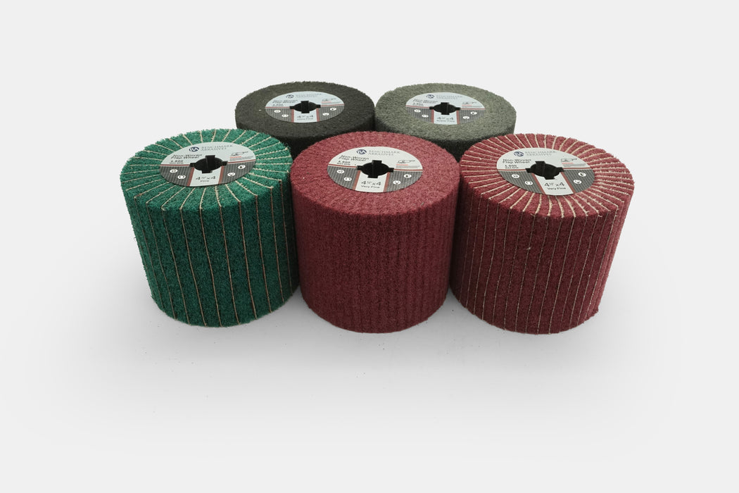 Nonwoven And Interleaf Flap Wheel Abrasive Sanding Drum Set