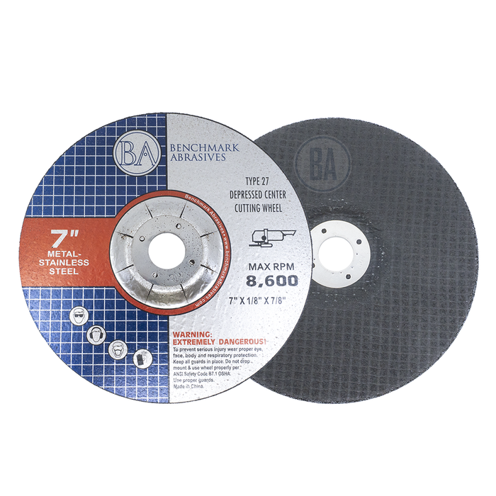 7" X 1/8" X 7/8" T27 Pipeline Wheel - 25 Pack