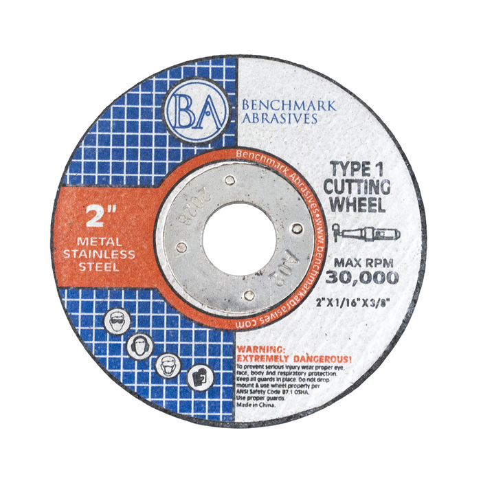2" X 1/16" X 3/8" T1 Premium Thin Cut-Off Wheel - 25 Pack
