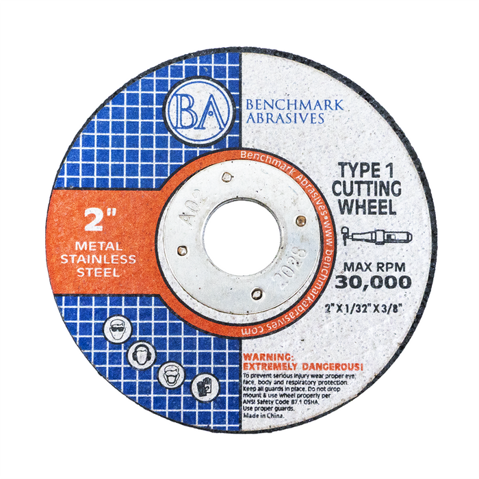 2" X 1/32" X 3/8" T1 Premium Thin Cut-Off Wheel - 25 Pack