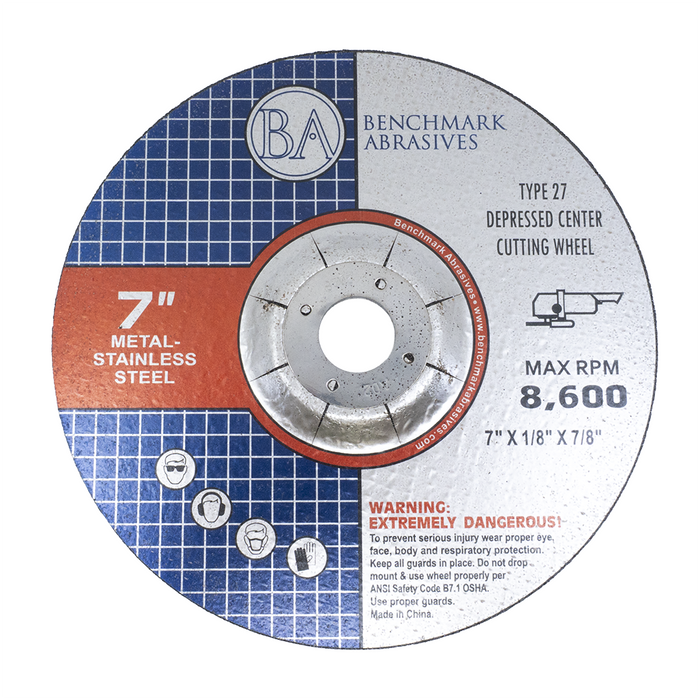 7" X 1/8" X 7/8" T27 Pipeline Wheel - 25 Pack