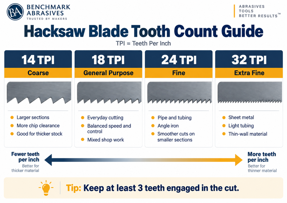 12" x 18T Bi-Metal Hack Saw Blades - 10 Pack