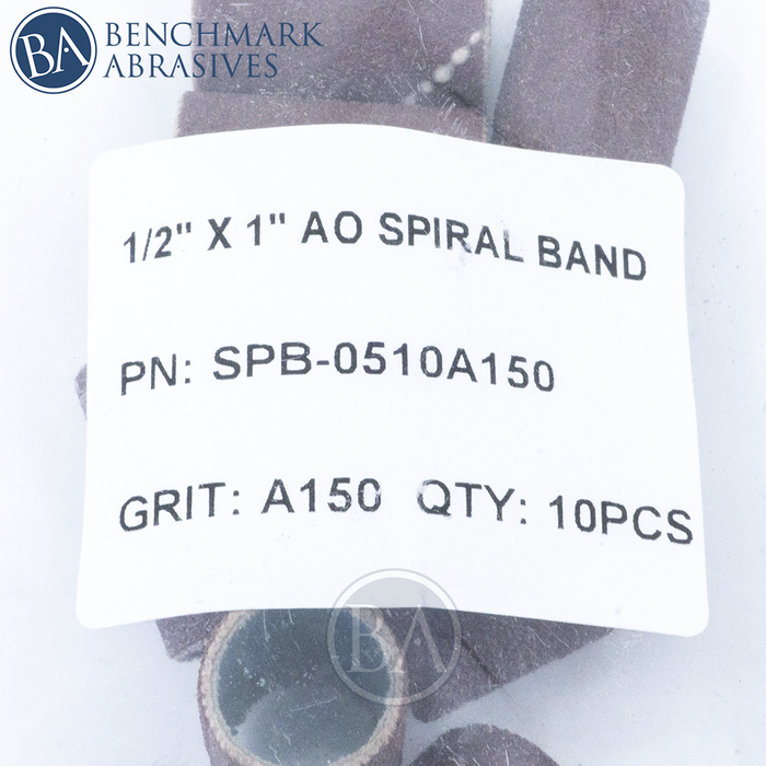 1/2" x 1" Aluminum Oxide Spiral Band - 10 Pack