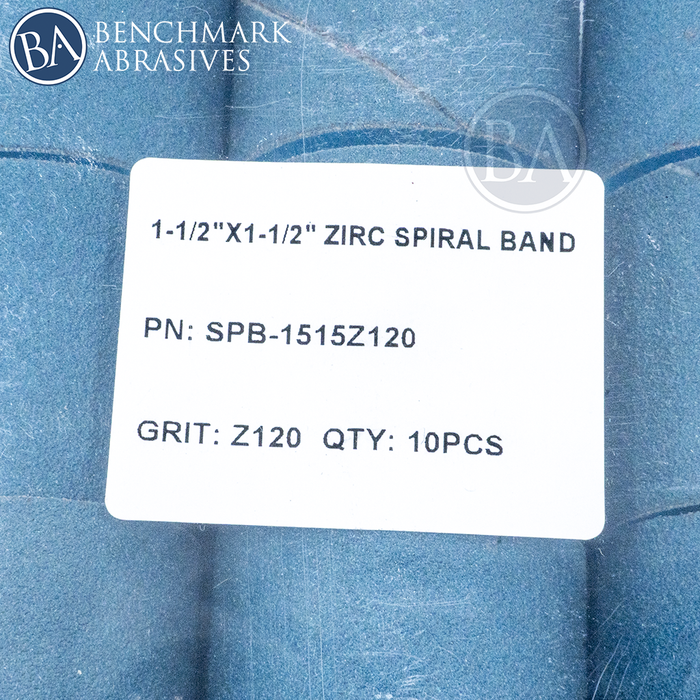 1-1/2" x 1-1/2" Zirconia Spiral Band - 10 Pack