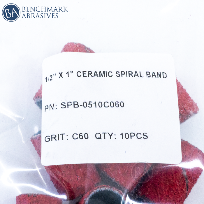 1/2" x 1" Ceramic Spiral Band - 10 Pack