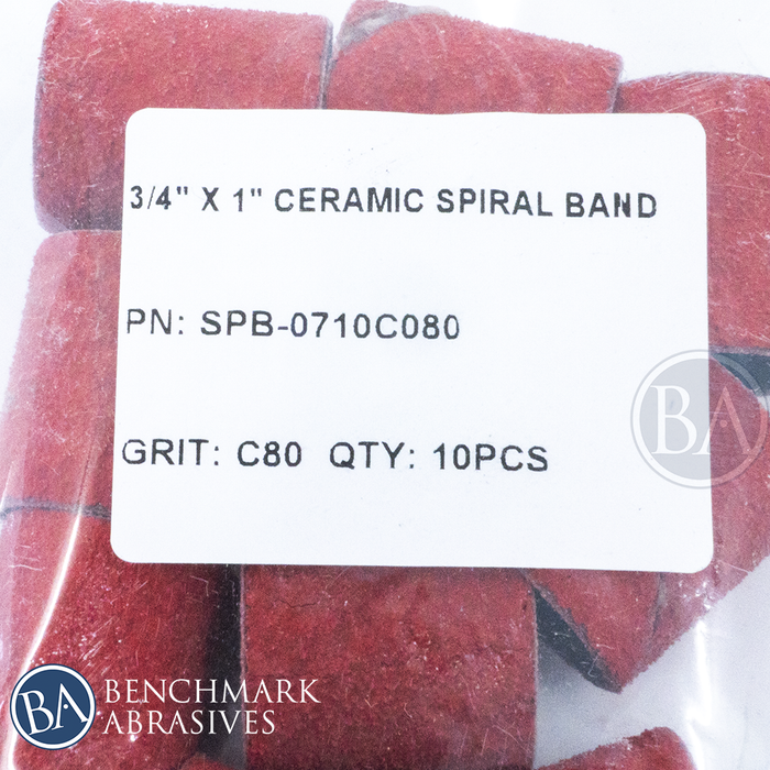 3/4" x 1" Ceramic Spiral Band - 10 Pack