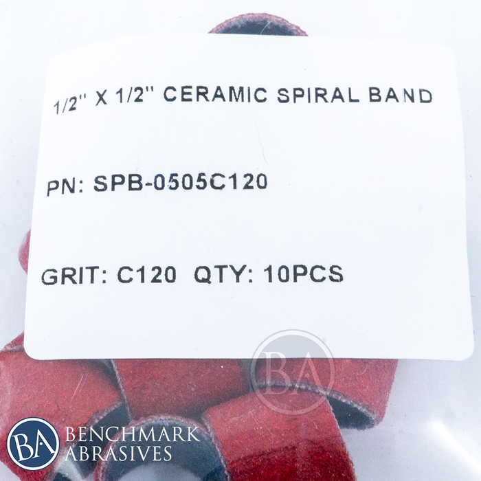 1/2" x 1/2" Ceramic Spiral Band - 10 Pack