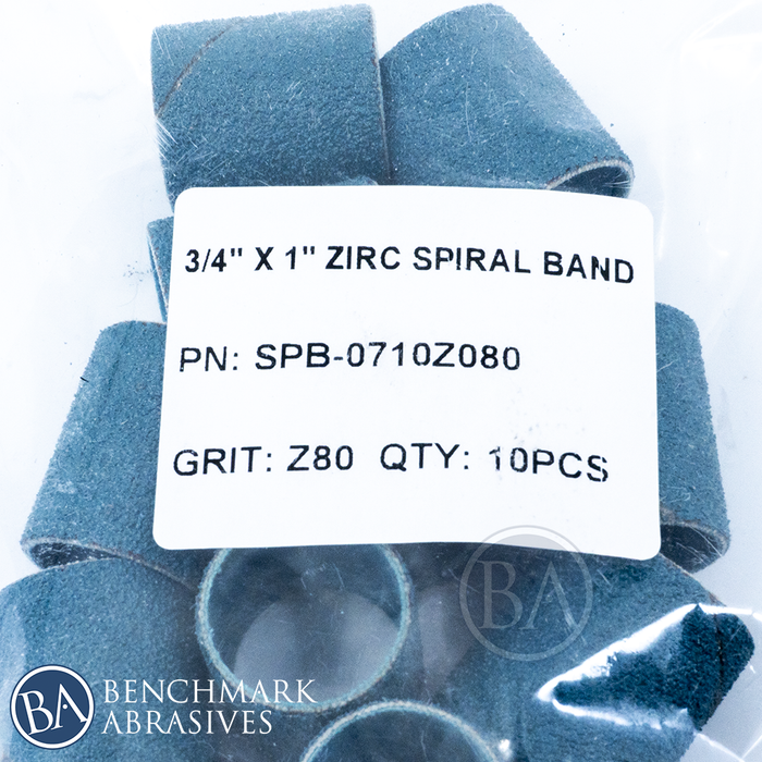 3/4" x 1" Zirconia Spiral Band - 10 Pack