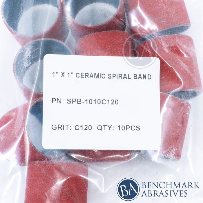 1" x 1" Ceramic Spiral Band - 10 Pack