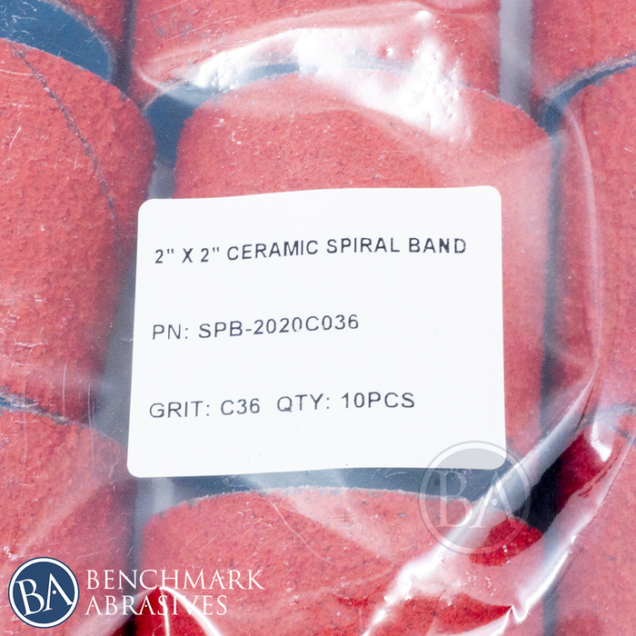 2" x 2" Ceramic Spiral Band - 10 Pack