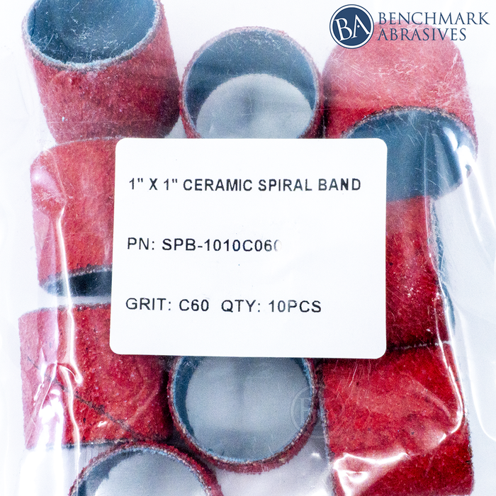 1" x 1" Ceramic Spiral Band - 10 Pack