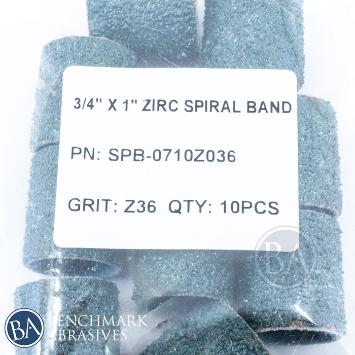 3/4" x 1" Zirconia Spiral Band - 10 Pack