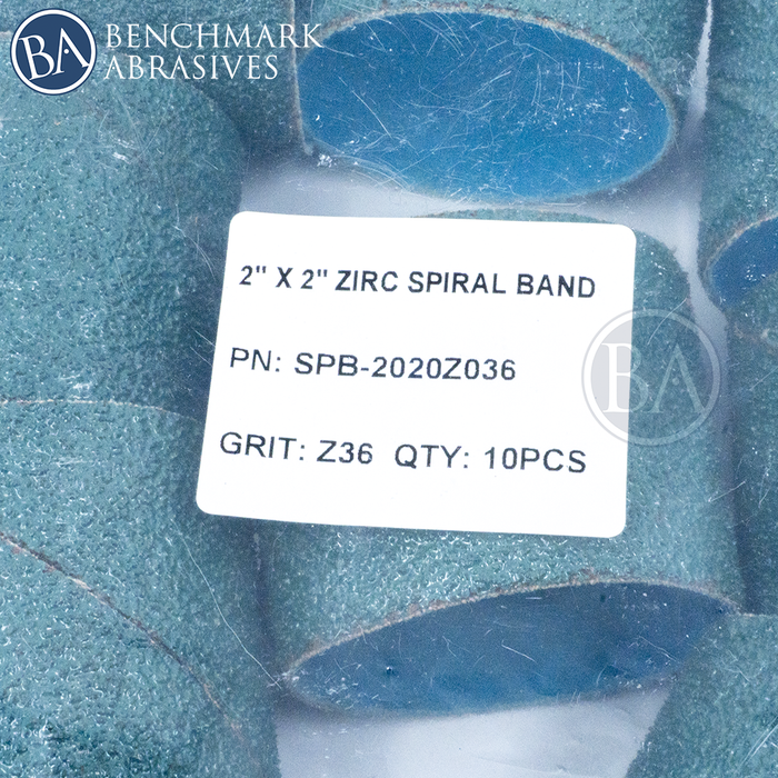 2" x 2" Zirconia Spiral Band - 10 Pack