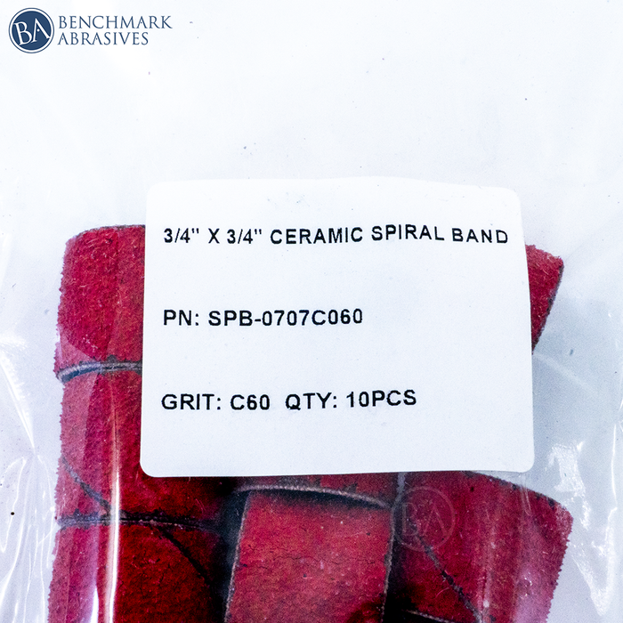 3/4" x 3/4" Ceramic Spiral Band - 10 Pack