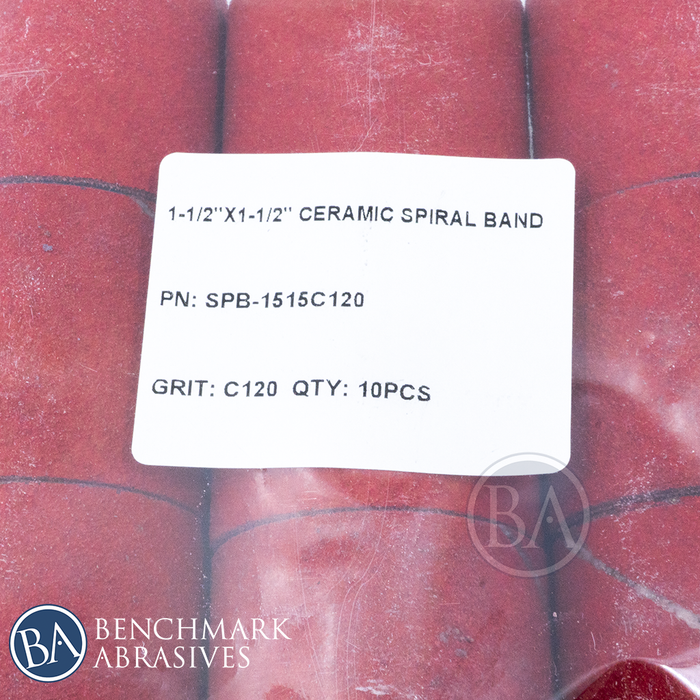 1-1/2" x 1-1/2" Ceramic Spiral Band - 10 Pack