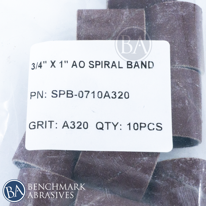 3/4" x 1" Aluminum Oxide Spiral Band - 10 Pack