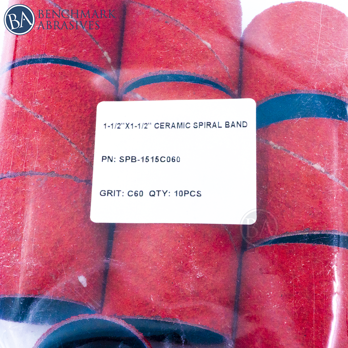 1-1/2" x 1-1/2" Ceramic Spiral Band - 10 Pack