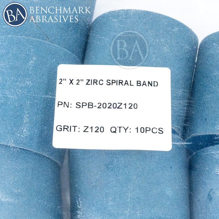 2" x 2" Zirconia Spiral Band - 10 Pack