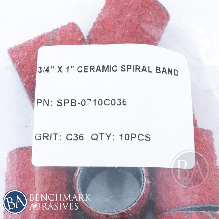 3/4" x 1" Ceramic Spiral Band - 10 Pack