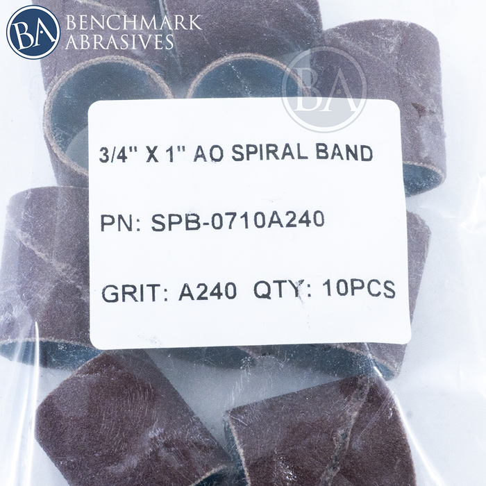 3/4" x 1" Aluminum Oxide Spiral Band - 10 Pack